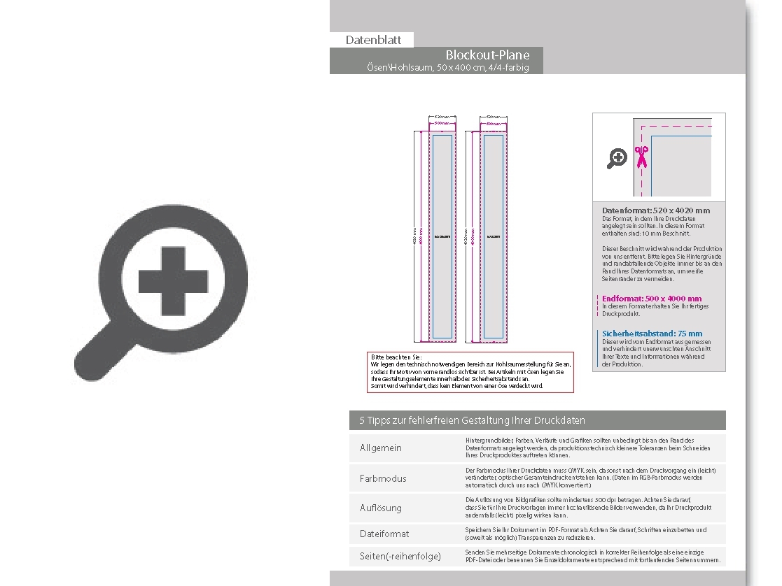 Product Bild hochwertige_blockout-plane_50_x_400_cm__4_4-farbig_bedruckt____sen_im_abstand_von_50_cm_rundum