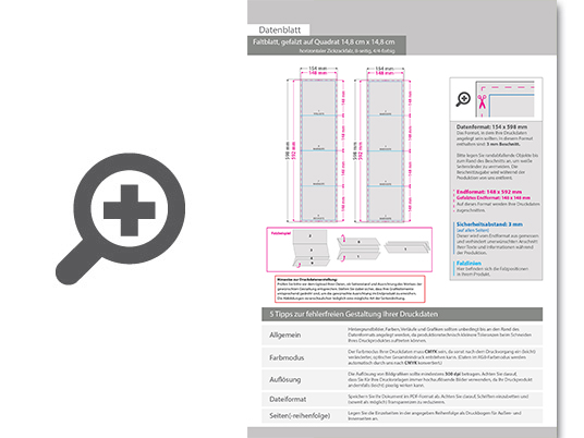 Product Bild faltblatt__gefalzt_auf_quadrat_14_8_cm_x_14_8_cm__horizontaler_zickzackfalz__8-seitig
