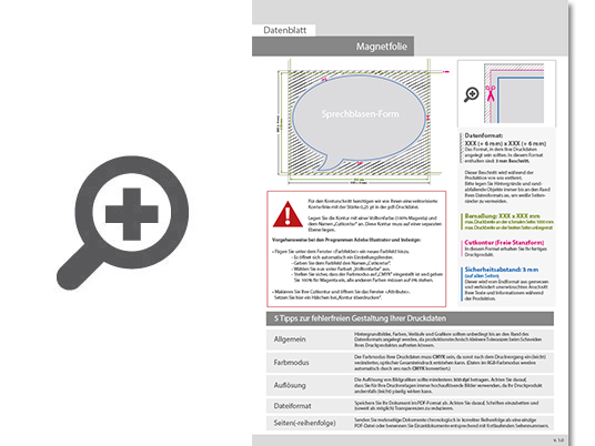 Product Bild hochwertige_k__hlschrank-magnetfolie_in_sprechblase-form___einseitig_4_0-farbig_bedruckt