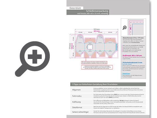 Product Bild schleifenverpackung_(8_cm_x_6_5_cm_x_5_5_cm)_einseitig_bedruckt_4_0-farbig_mit_gestanztem_fenster